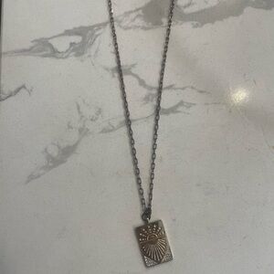 Silver and Gold Pendant Necklace